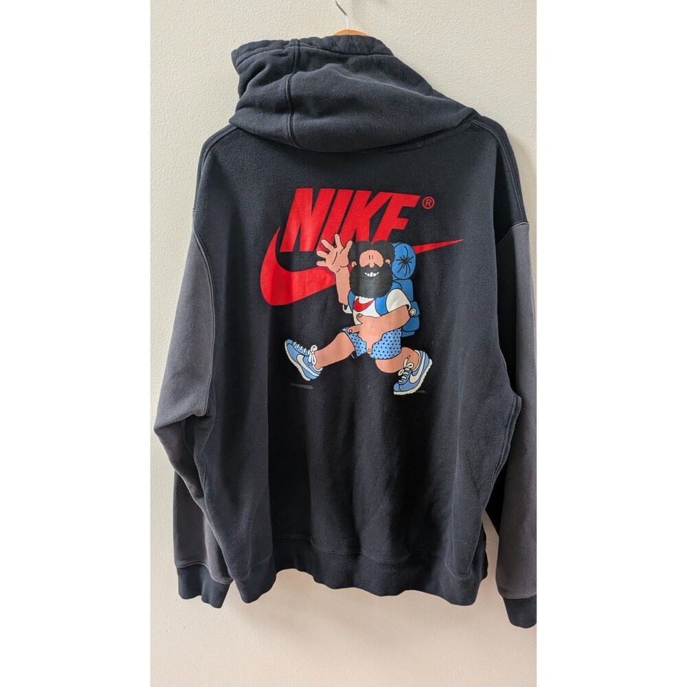 Nike Sportswear Club Hiker Pullover Hoodie Mens Size XL Black Gray CW2310-010